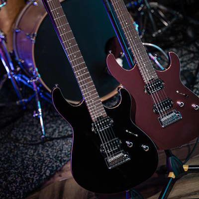 Cort G300PROBK G300 Pro Series Double Cutaway Solid Maple Top Roasted Maple Neck 6-String Electric Guitar image 14