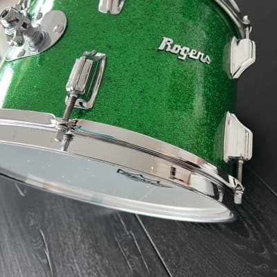 Rogers Dayton 13” Holiday Tom Late 60’s - Green Sparkle image 3