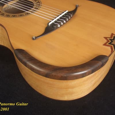 Bruce Wei Solid Spruce & Curly Maple Panormo Guitar, Mop Abalone Inlay PA-2001 image 3