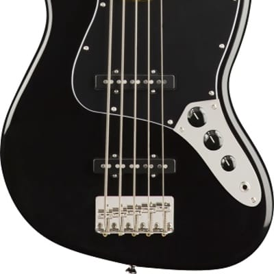 Squier Classic Vibe '70s Jazz Bass V, Maple FB, Black image 2