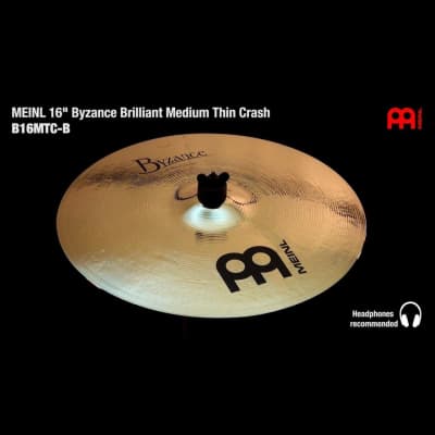 Meinl Byzance Brilliant Medium Thin Crash Cymbal 16 image 3