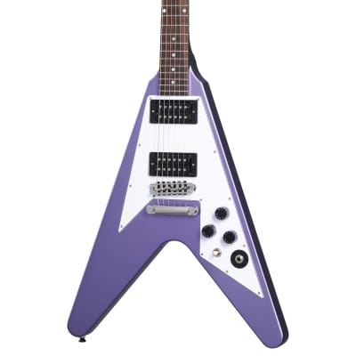 Epiphone Kirk Hammett Signature 1979 Flying V w/ Gibson Pickups and Hardshell Case - Purple Metallic for sale