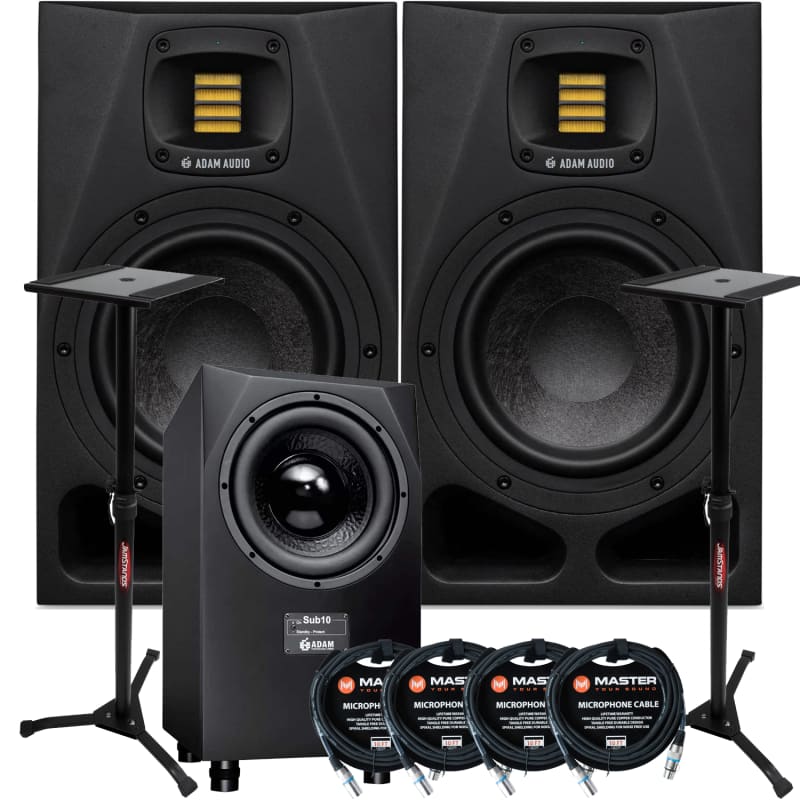 Adam Professional Audio A77H, 340W Dual 7 Active 3-Way Midfield Studio  Monitor (Pair)