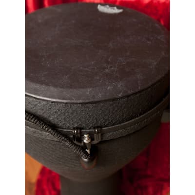 Remo Earth Djembe Drum, 14" Head - Black + Remo Djembe Drum Bag Case image 2