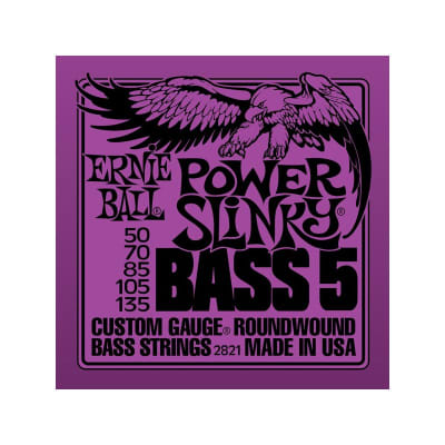 Cuerdas Bajo Ernie Ball Power Slinky 2821 50-135 5 Strings imagen 2