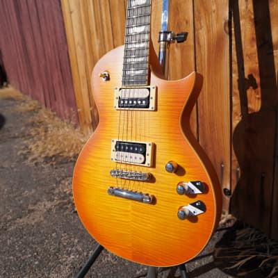 ESP LTD DELUXE EC-1000T Honey Burst Satin 6-String Electric Guitar (2022) image 4