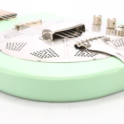 National Reso-phonic Resolectric Res-o-tone Seafoam Green Dobro Guitar w/ Case #50496 image 18