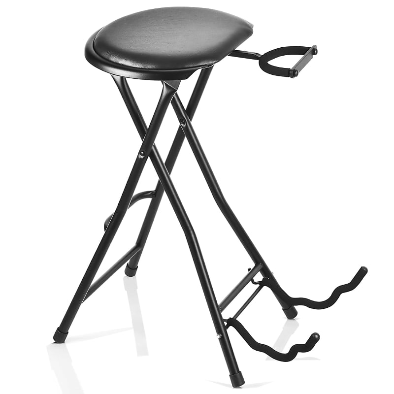 Guitar Stool Seat, Foldable Guitar Chair With Guitar Hanger, Reverb