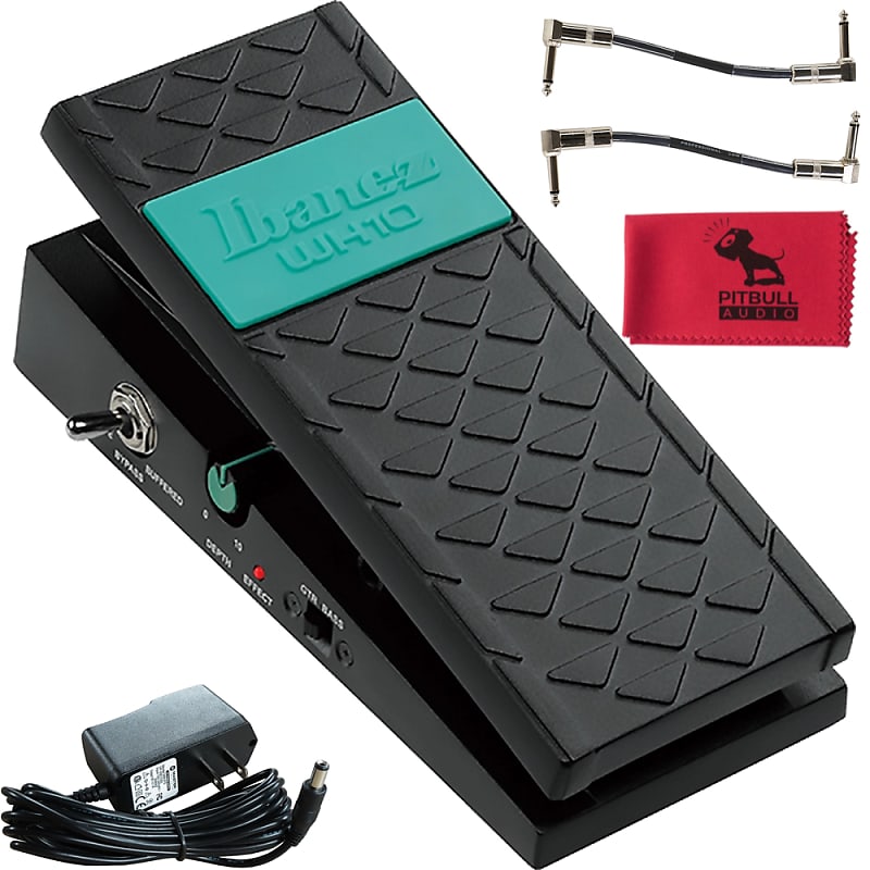 Ibanez WH10V3 Wah Guitar Pedal w/ Power Supply, Cables & Pitbull 