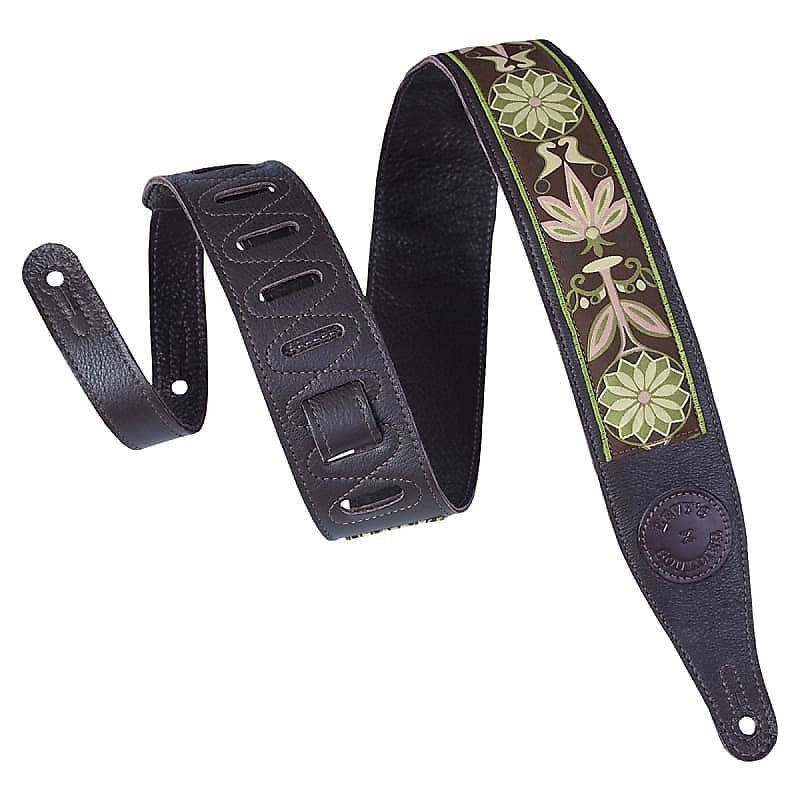 Levy's MG17SL 2.5" Soldier Design Leather Guitar Strap image 1