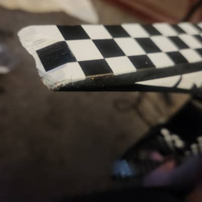 Jackson JS Series FSR JS32T Rhoads with Amaranth Fretboard 2019 - Custom White Tiger Checkerboard paint job image 7