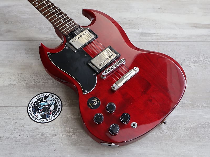 1994 Epiphone Korea (by Gibson) G-400 LH Left Handed SG (Cherry Red) image 1