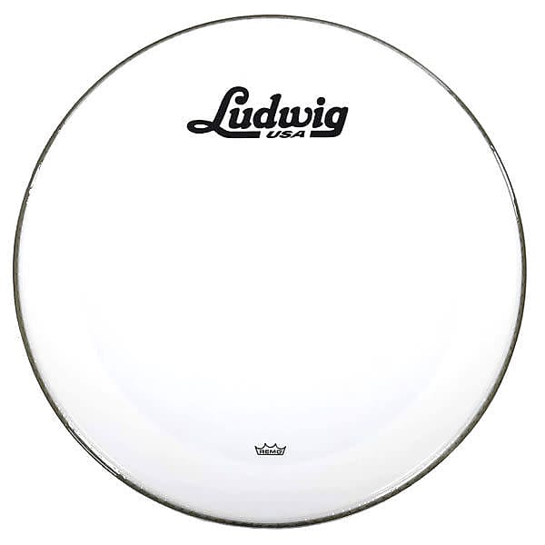 Ludwig 26" Remo Powerstroke 3 Smooth White Drumhead With Script Logo LW1226P3SWV image 1