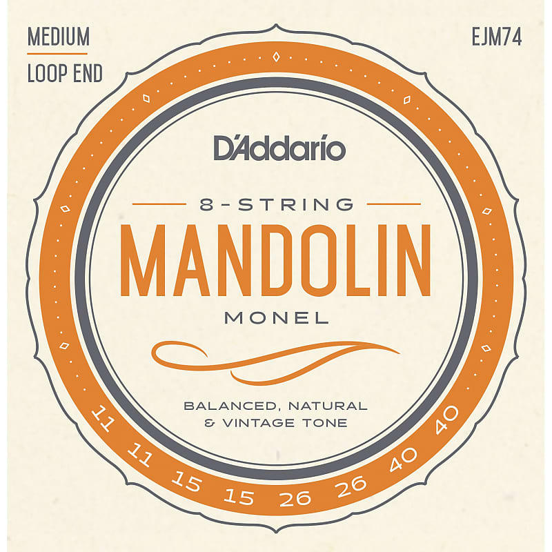 D'Addario EJM74 Monel Medium Mandolin Strings, 11-40 image 1