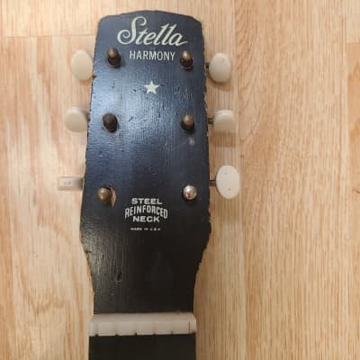 Vintage Harmony Stella 1960s Acoustic Guitar. 3/4 Size, Kid's. image 2
