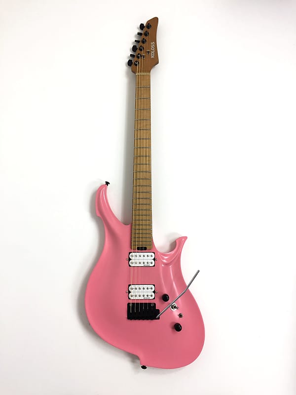 KOLOSS GT4MPK Pink Aluminum Body Roasted Maple Neck Electric Guitar + Bag image 1
