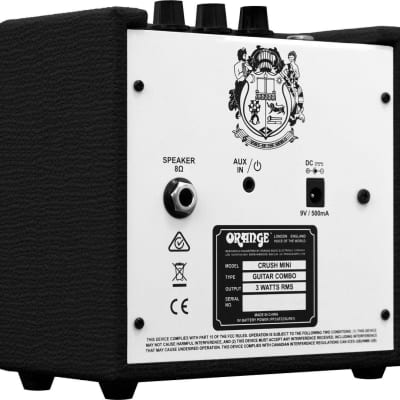 Orange Crush Mini 3 Watt Solid State Portable Black Combo Amplifier NEW image 5
