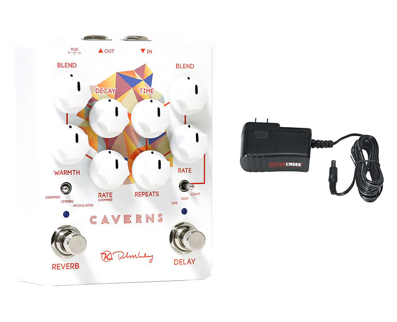 Keeley Caverns Delay/Reverb V2 + Gator 9V Power Supply Combo Reverb