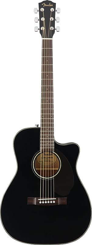 Fender CC-60SCE Concert Electro Acoustic Guitar - Black image 1