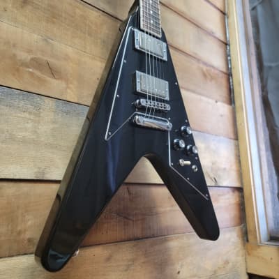 2023 Gibson USA 70's Flying V (Pre-Owned) - Black w/ Hard Case image 1