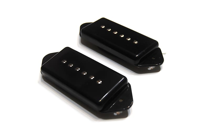 Black Artec ASC91 P90 Dog Ear Pickups Set | Reverb