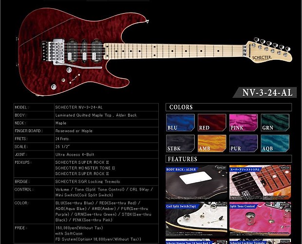 Schecter NV-III-24-AL Red