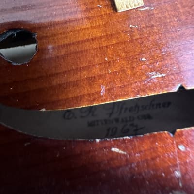 Vintage 1967 E R Pfretzschner Antonius Stradivarius 22" 3/4 Violin Mittenwald OBB image 19