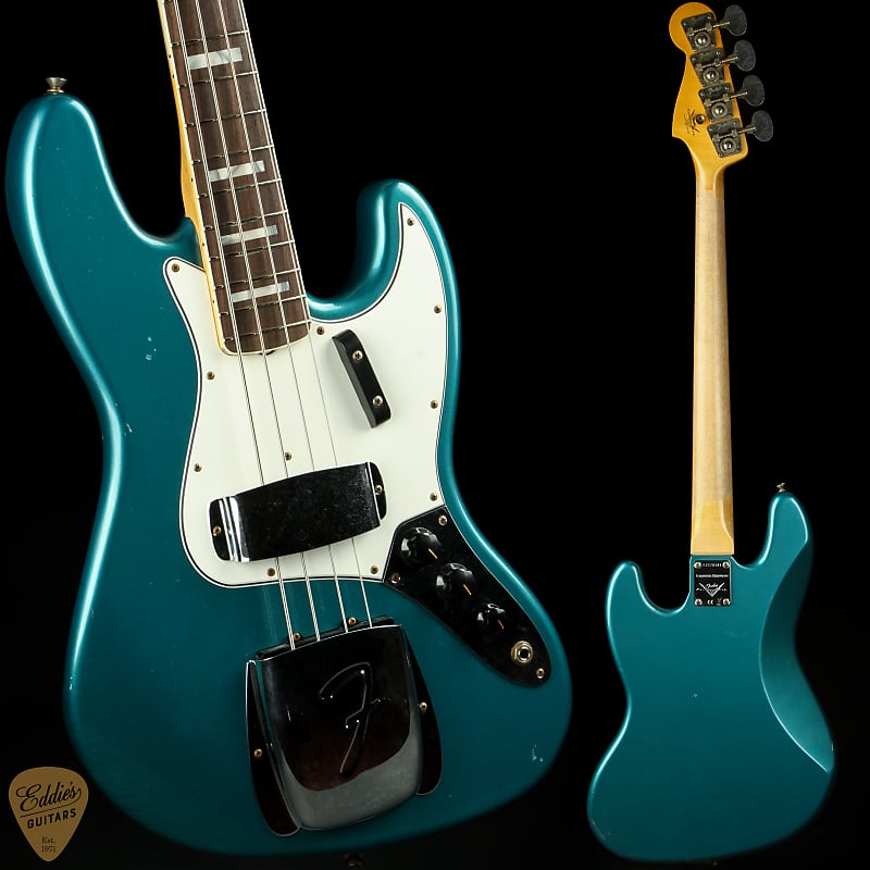 Fender Custom Shop LTD '66 Jazz Bass Journeyman Relic - Aged Ocean Turquoise