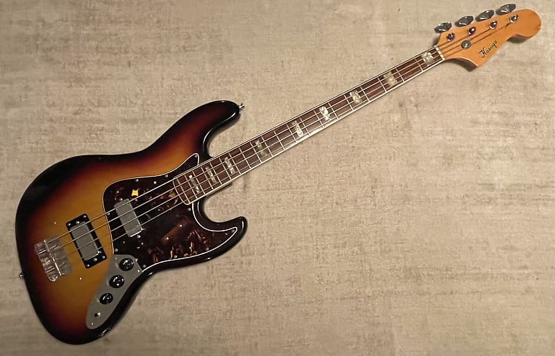1970's Kasuga Jazz Bass Sunburst Maxon Pickups MIJ Japan 1970's Kasuga Jazz Bass Sunburst Maxon Pickups MIJ Japan