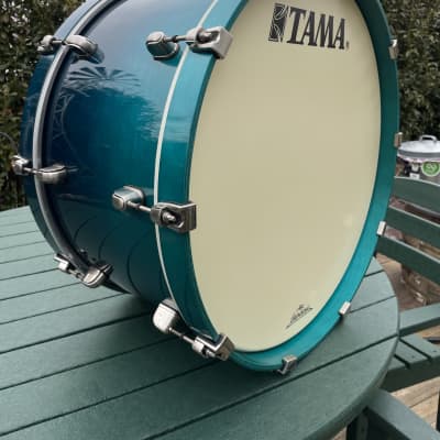 Tama Starclassic Maple  12”x 24” Bass drum 2005 approximately  Marine Blue Fade image 7
