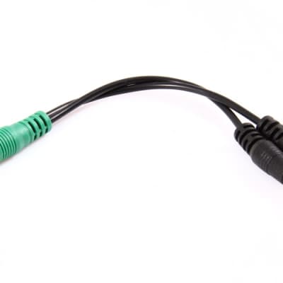 Voodoo Lab 2.1mm Current Doubler Adapter Cable - Dual Straight to Straight - 4 inch image 1