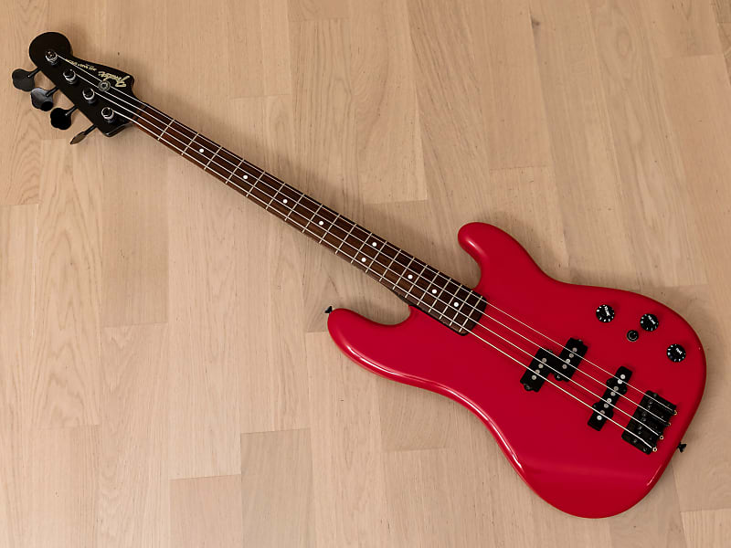 1986 Fender Boxer Series Jazz Bass Special PJ-555 Vintage PJ Bass Torino  Red, Japan MIJ Fujigen