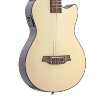 ANGEL LOPEZ 4/4 cutaway electric classical guitar with solid body, natural colour EC3000CN for sale