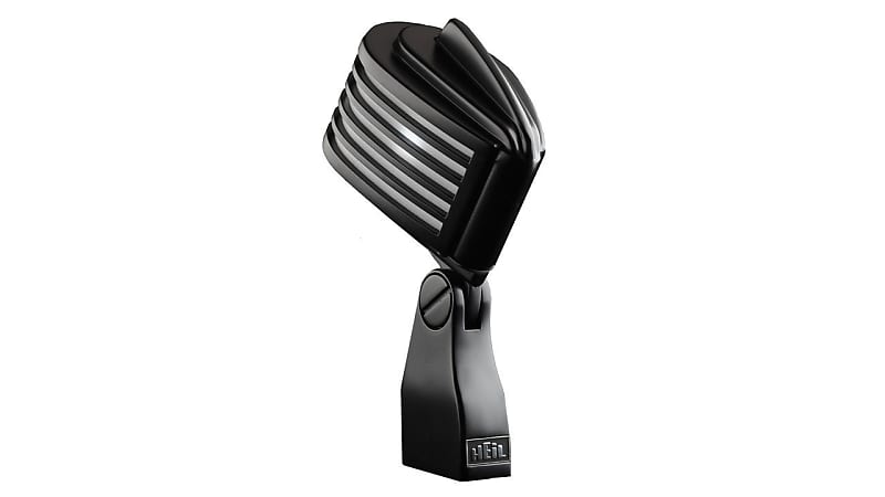 Heil The Fin Dynamic Microphone for Live Sound Applications and Video Podcasting, XLR Microphone with Vintage Appeal, Wide Frequency Response, and Superior Rear Noise Rejection - Black/White image 1