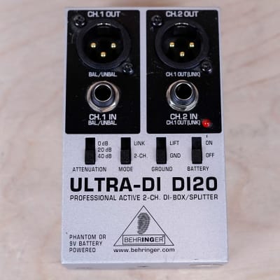 Behringer Ultra-DI DI20 2-Channel Active Direct Box / Splitter image 2