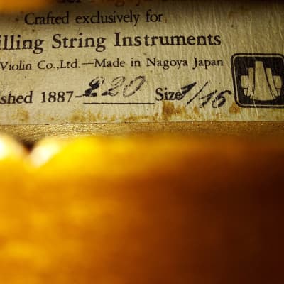 Suzuki Etude Knilling 220 size 1/16 violin, Japan, Very Good Condition, w Case & Bow image 12
