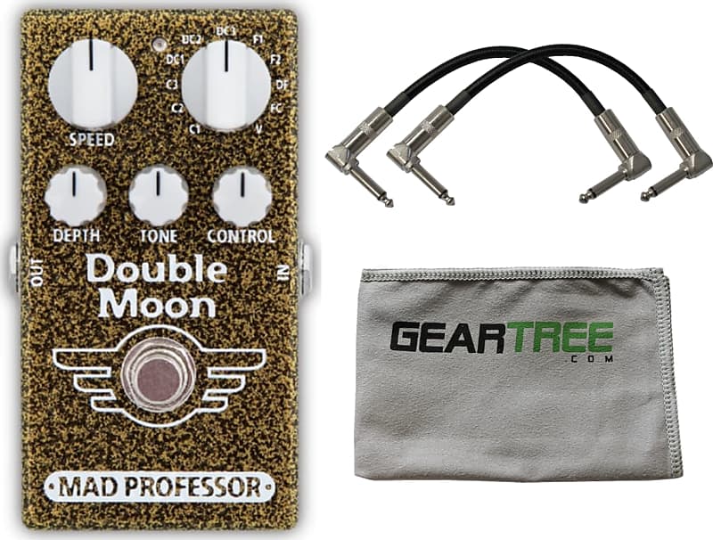 Mad Professor Double Moon Modulation Pedal w/ Patch Cable and Geartree Cloth image 1