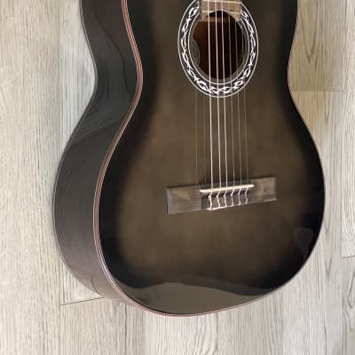 Dean Espana Classical Acoustic Guitar Solid Spruce top blackburst image 3