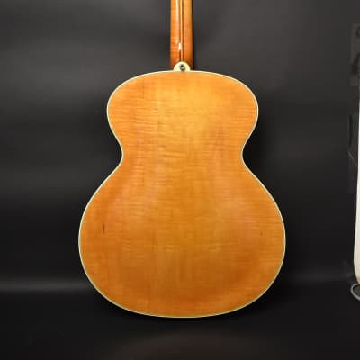 c. 1950s Epiphone DeLuxe "Emperor" Natural Finish Archtop w/OHSC image 3