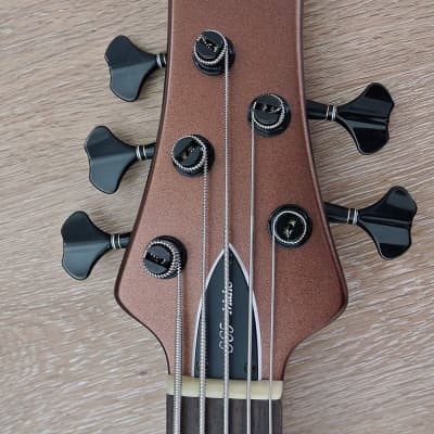 STR Guitars - Sierra SC5-MAHO - 5 String Active Bass - Custom Model With Mahogany Body - Fire Brick image 7