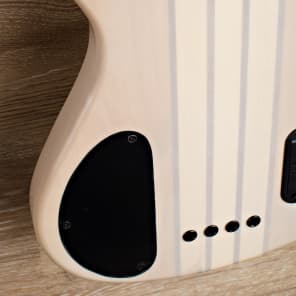2017 Wolf S8 4 String Active Passive Jazz Bass White Burst image 11