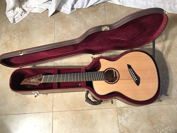 Agile Renaissance 8 String Acoustic Guitar Fanned Frets with Pickup EQ and Case VIDEO