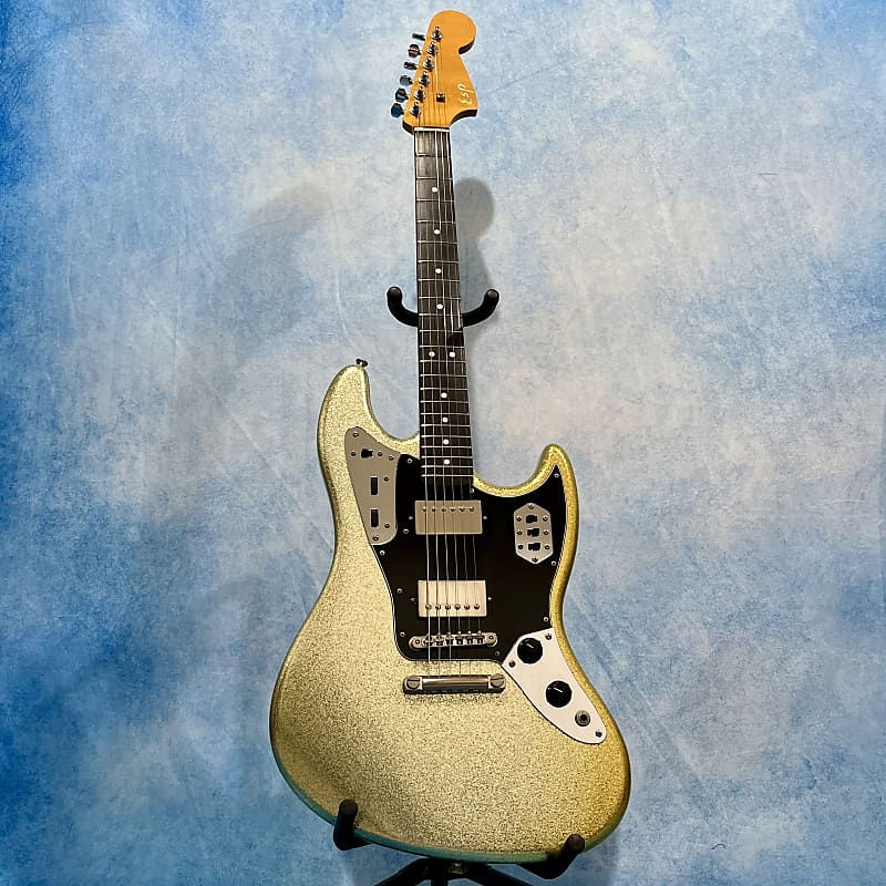 ESP JG-CTM Jaguar Custom Gold Silver Glitter W/OHSC | Reverb