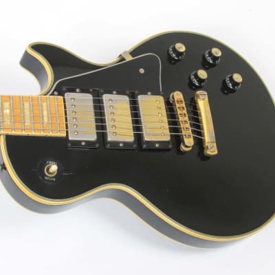 Gibson  Les Paul Custom 1977 Black Beauty ~ Rare One Off Triple Pickup with Maple Fingerboard image 7