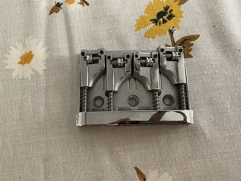 Schaller Roller 4-string bass bridge 1991 Chrome | Reverb