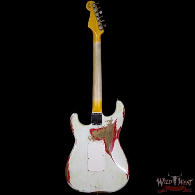 Fender Custom Shop White Lightning Floyd Stratocaster Heavy Relic Rosewood Board 21 Frets Torino Red image 6