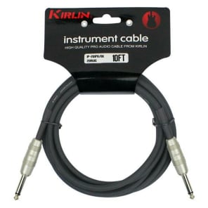 Kirlin 1/4" Male - 1/4" Male Instrument Cable, 10'. Brand New with Full Warranty! image 2