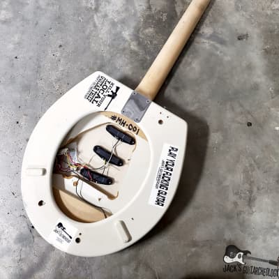 Jack's Guitarcheology "The Stratocrapper" Toilet Seat Electric Guitar (2021, Oly. White Relic) image 25