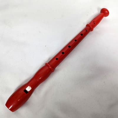 Battat 3 Piece 8 Hole Soprano Kids Recorder Music Flute - Red image 1