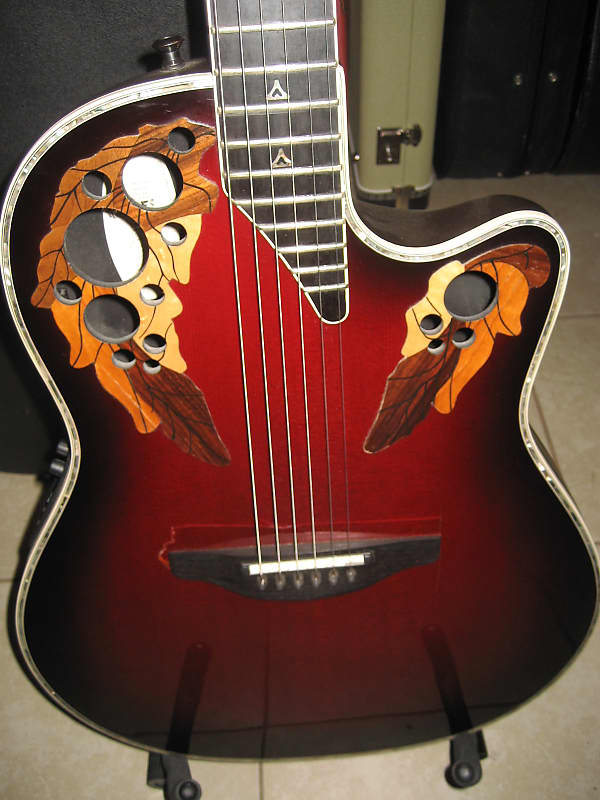 Ovation CE 868 Custom Elite~USA~1997~Black Cherry Burst~w